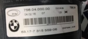 BMW F20 F21 F30 F31 F32 F36 SOL LED SIS FARI 14-18 ORIJINAL CIKMA 63177315559 7560400000