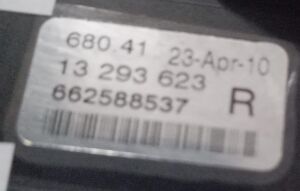 OPEL ASTRA J SAG SIS FARI 09-15 ORIJINAL CIKMA 13293623 662588537