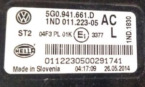 VOLKSWAGEN GOLF 7 SOL SIS FARI 12-16 ORIJINAL CIKMA 5G0941661D