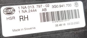 VOLKSWAGEN PASSAT B8.5 SAG SIS FARI 19-23 ORIJINAL CIKMA 3G0941700