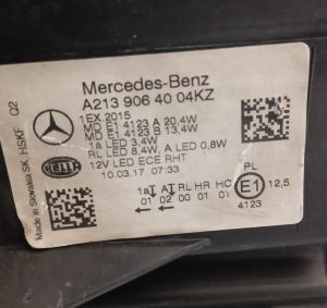MERCEDES E CLASS W213 SAG FAR 16-19 ORIJINAL CIKMA A2139064004