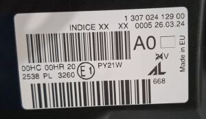 RENAULT MEGANE 3 (SIYAH) SAG FAR 13-16 ORIJINAL SIFIR 711307024129 260102212R