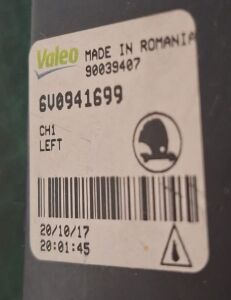 SKODA FABIA SOL SIS FARI 15-18 ORIJINAL CIKMA 6V0941699