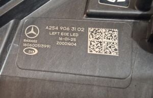 MERCEDES GLC CLASS W254 DIGITAL LED SOL FAR 22-25 ORIJINAL CIKMA A2549063102