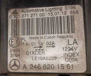 MERCEDES B CLASS W246 XENON SOL FAR 11-15 ORIJINAL CIKMA A2468201561 A2468207161
