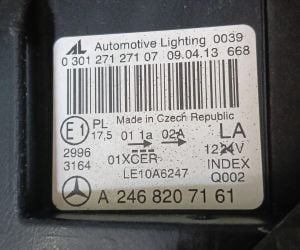 MERCEDES B CLASS W246 XENON SOL FAR 11-15 ORIJINAL CIKMA A2468201561 A2468207161