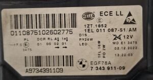 BMW 5 SERISI F10 LCI DIZAYN SOL FAR 13-17 ORIJINAL CIKMA 1EL011087-51