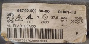 PEUGEOT 308 RCZ SAG FAR 10-15 ORIJINAL CIKMA 9674040180