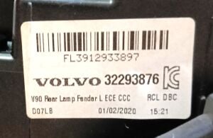 VOLVO V90 SOL STOP 16-20 ORIJINAL SIFIR 32293876