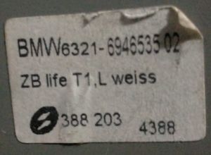 BMW 3 SERISI E46 BEYAZ SINYAL SOL DIS STOP 02-05 ORIJINAL CIKMA 69110531
