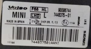 MINI COOPER F54 F55 F56 F57 LED SAG FAR 13-20 ORIJINAL CIKMA 90095744 7448375-01