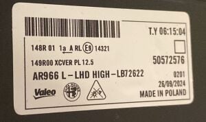 ALFA ROMEO MILANO JUNIOR FULL LED SOL FAR 24-25 ORIJINAL SIFIR 50572576