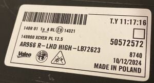 ALFA ROMEO MILANO JUNIOR FULL LED SAG FAR 24-25 ORIJINAL SIFIR 50572572