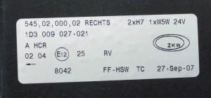 MAN F2000 SAG FAR 94-03 ORIJINAL SIFIR 1D3009027-021