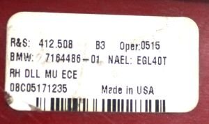 BMW X5 SERISI E53 MAKYAJLI SAG IC STOP 00-06 ORIJINAL CIKMA 7164486