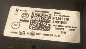 SKODA SUPERB 4 CRYSTAL LED SAG FAR 24-25 ORIJINAL SIFIR 3P1941016 L991640