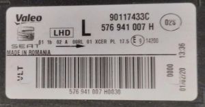 SEAT ATECA FULL LED SOL FAR 16-21 ORIJINAL CIKMA  90117433C 576941007H