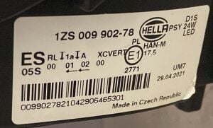 VOLKSWAGEN GOLF 6 GTI SAG FAR 08-13 ORIJINAL SIFIR 1ZS009902-78