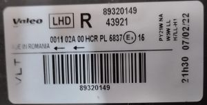 SEAT EXEO SAG FAR 09-14 ORIJINAL SIFIR 43921 89320149