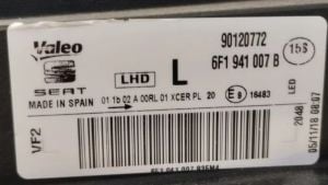 SEAT IBIZA V ARONA FULL LED SOL FAR 17-21 ORIJINAL CIKMA 90120772 6F1941007B