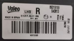 SEAT IBIZA IV SAG FAR 08-12 ORIJINAL SIFIR 89319159 043813