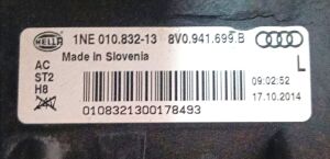 AUDI A3 SOL SIS FARI 13-16 ORIJINAL CIKMA 8V0941699B