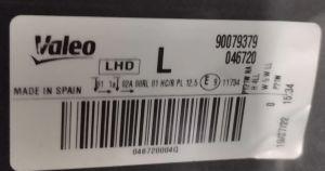 SEAT IBIZA IV SOL FAR 15-17 ORIJINAL SIFIR 90079379 046720