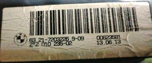 BMW 5 SERISI F10 LED SAG IC STOP 11-13 ORIJINAL CIKMA 63217203226