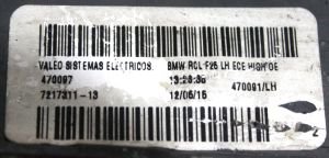 BMW X3 SERISI F25 SOL DIS STOP 10-17 ORIJINAL CIKMA 72177311-13