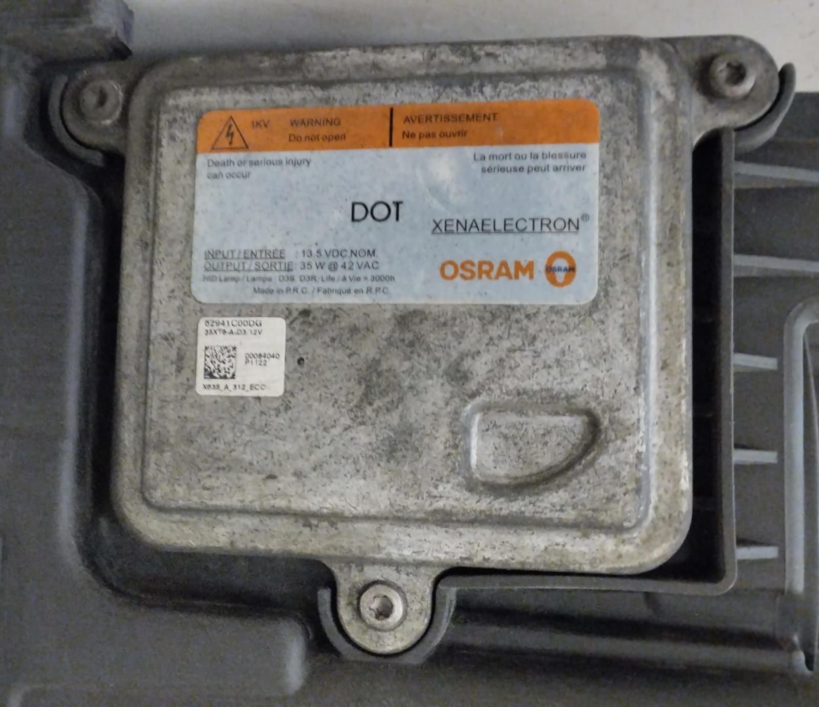 LAND ROVER EVOQUE 35XT6-A-D3 12V XENON BALLAST SOL FAR BEYNİ  62941C00DG