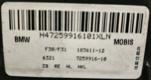 BMW 3 SERISI F30 F31 F35 F80 LED SAG IC STOP 12-16 ORIJINAL CIKMA 63217259916