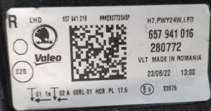 SKODA SCALA FULL LED SAG FAR 19-21 ORIJINAL CIKMA 657941016