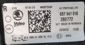 SKODA SCALA FULL LED SAG FAR 19-21 ORIJINAL CIKMA 657941016