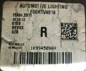 VOLKSWAGEN GOLF 5 SW SAG STOP 09-14 ORIJINAL CIKMA 1K9945096H