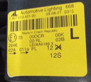 SKODA YETI XENON SOL FAR 09-13 ORIJINAL CIKMA LE08A6189 130702342100