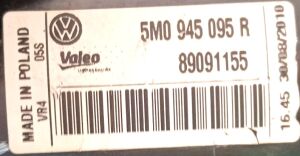 VOLKSWAGEN GOLF PLUS SOL DIS STOP 07-13 ORIJINAL CIKMA 5M0945095R