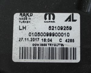 FIAT DOBLO IV SOL FAR 15-22 ORIJINAL CIKMA 52109259