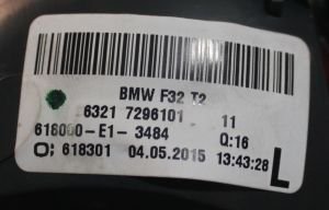 BMW 4 SERISI F32 F33 F36 F82 F83 LED SOL IC STOP 13-18 ORIJINAL CIKMA 63217296101