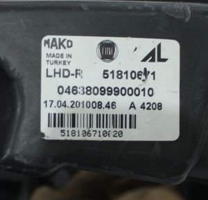 FIAT DOBLO III SAG FAR 09-15 ORIJINAL CIKMA 51810671