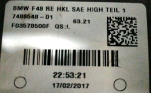 BMW X1 SERISI F48 LED SAG DIS STOP 16-19 ORIJINAL CIKMA 7350716-10 7350714-10 7488548-01
