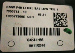 BMW X1 SERISI F48 LED SOL DIS STOP 16-19 ORIJINAL CIKMA 7350717-10 7488541-01 63217350711