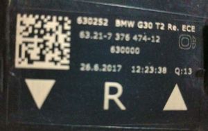 BMW 5 SERISI G30 LED SAG IC STOP 17-20 ORIJINAL CIKMA 63217376474