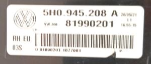 VOLKSWAGEN GOLF 8 KAYAR LED SAG DIS STOP 21-25 ORIJINAL SIFIR 714081990101 5H0945208A