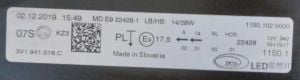 SKODA SUPERB III FULL LED SAG FAR 20-24 ORIJINAL CIKMA 3V1941016C