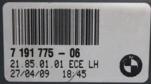 BMW Z4 E89 LCI LED SOL STOP 09-16 ORIJINAL CIKMA 7191775-06