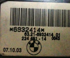 BMW Z4 E85 ROADSTER BEYAZ SINYAL SAG STOP 03-05 ORIJINAL CIKMA 63216932414