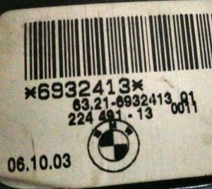 BMW Z4 E85 ROADSTER BEYAZ SINYAL SOL STOP 03-05 ORIJINAL CIKMA 63216932413