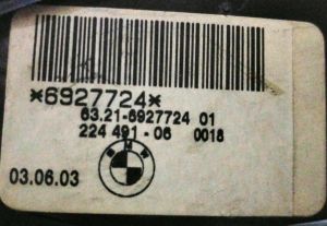 BMW Z4 E85 ROADSTER MAKYAJLI SAG STOP 03-05 ORIJINAL CIKMA 6321-6927724
