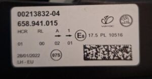 SKODA KAMIQ SOL FAR 19-23 ORIJINAL SIFIR 658941015