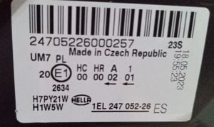 SKODA OCTAVIA II SAG FAR 09-13 ORIJINAL SIFIR 1EL247052-261